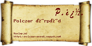 Polczer Árpád névjegykártya