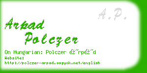 arpad polczer business card